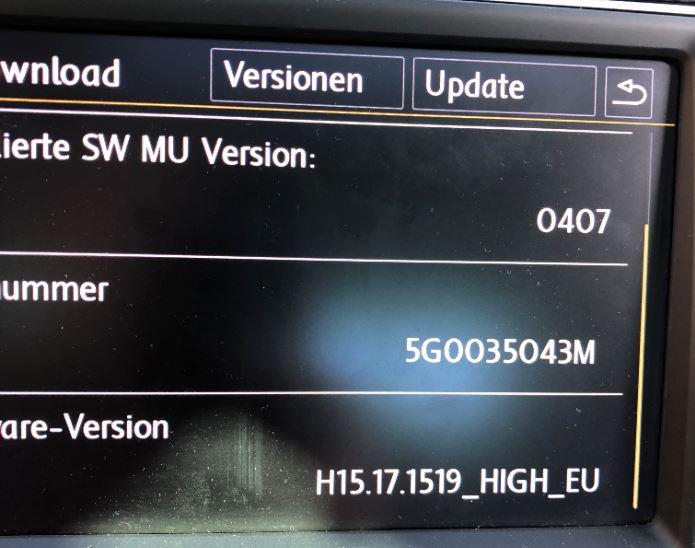 Golf 7 Volkswagen Tonausfall bei Harman MIB Main Unit benannt von VW mit Discover Pro oder MMI oder Columbus 2