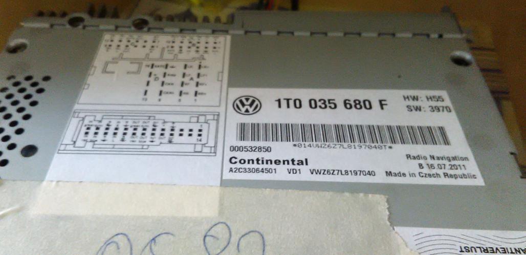 VW Continental RNS 510 1To 035 680 F